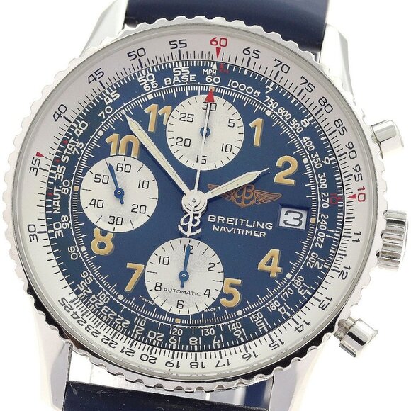 BREITLING Old Navitimer A13022 Chronograph Navy Dial Automatic Men's_890873 - Picture 1 of 7